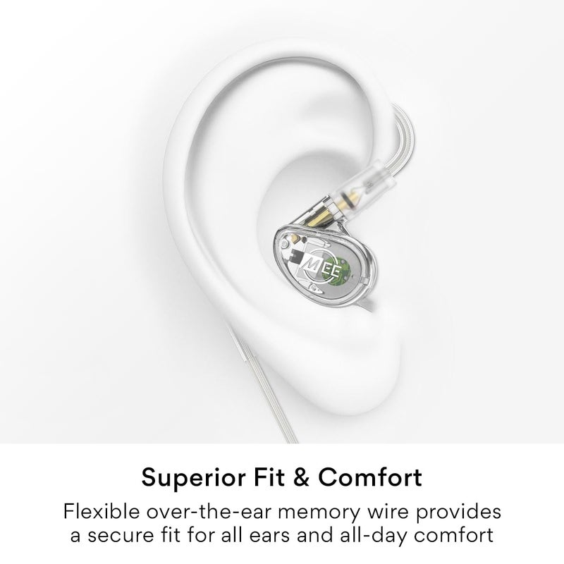 MEE audio Professional MX3 PRO Triple-Driver Hybrid Musician's in Ear Monitor Headphones with Enhanced Midrange and Warm Tonality, Noise Isolating Earphones with Detachable Cables, Transparent - Image 5